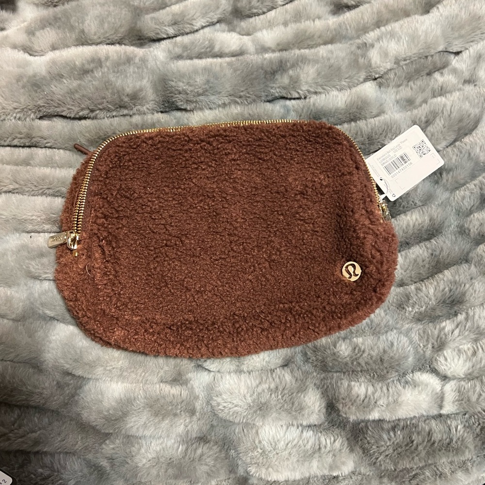 Lululemon Athletica Brown Plush Cosmetic Bag